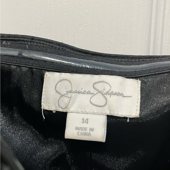 NWT Jessica Simpson Black/Silver Sequined Strapless Dress Size 14 - Picture 2 of 5